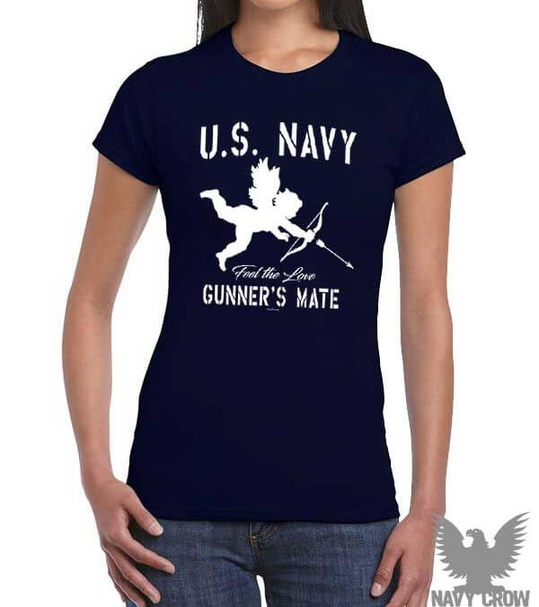 Cupid Valentine’s Day Gunner’s Mate US Navy Women’s Shirt