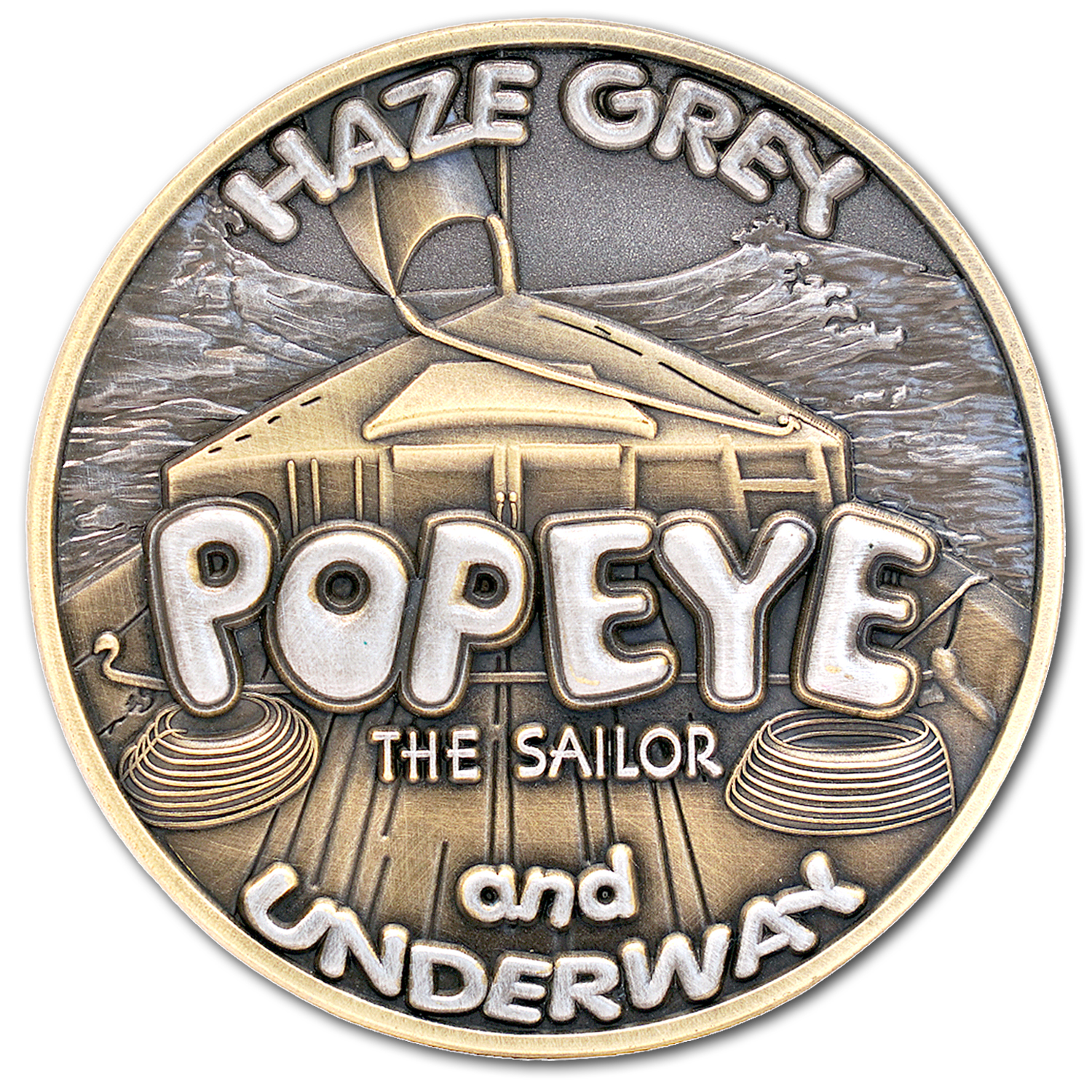 Popeye The Sailor Smooth Sailing Navy Coast Guard Collectible Flip Challenge Coin