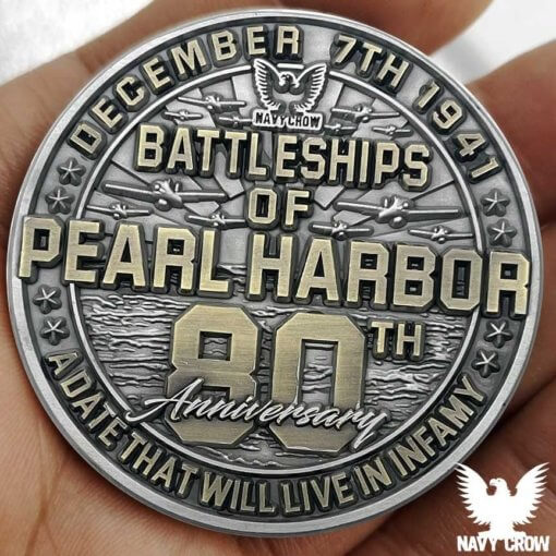 USS Arizona Battleships Of Pearl Harbor 80th Anniversary Coin
