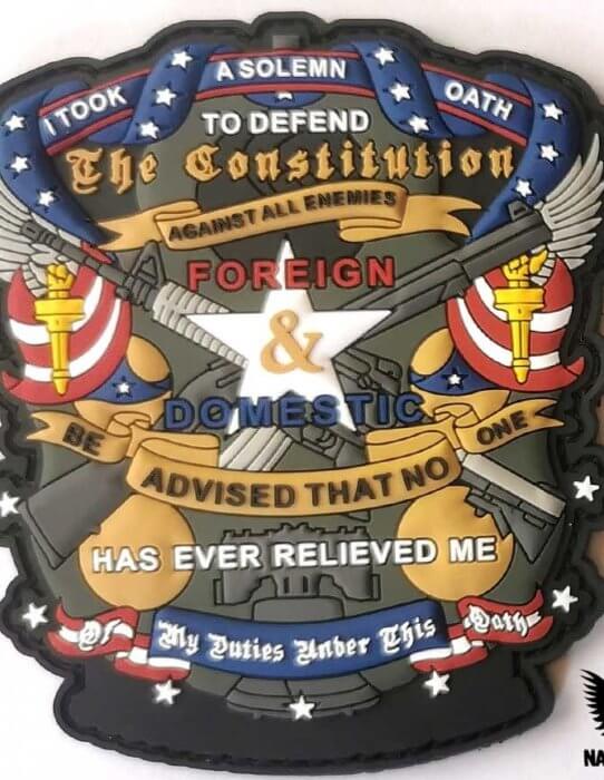 Oath To The US Constitution Patriotic Morale PVC Patch