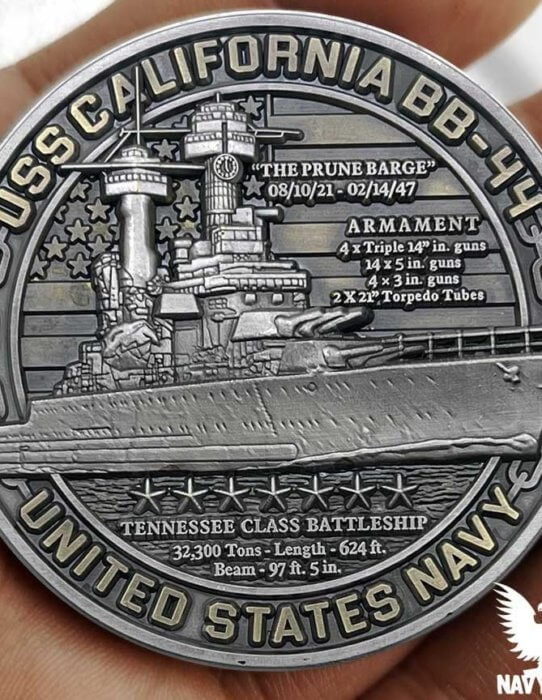 USS California Battleships Of Pearl Harbor 80th Anniversary Coin
