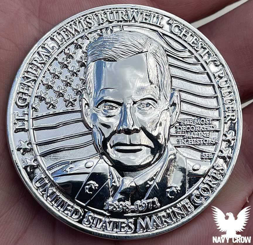 General Lewis Chesty Puller Great American Heroes Sterling Silver Coin