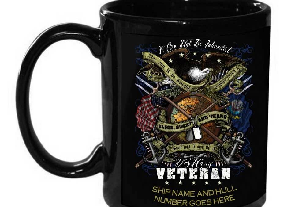 US Navy Veteran Personalized 15 Ounce Coffee Mug