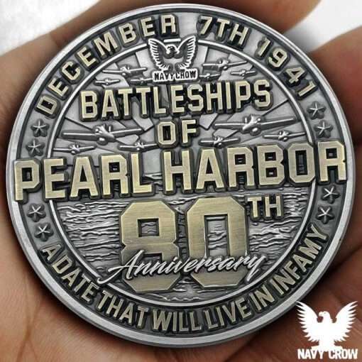 USS Oklahoma Battleships Of Pearl Harbor 80th Anniversary Coin