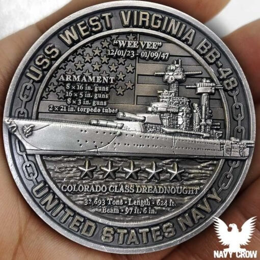 USS West Virginia Battleships Of Pearl Harbor 80th Anniversary Coin