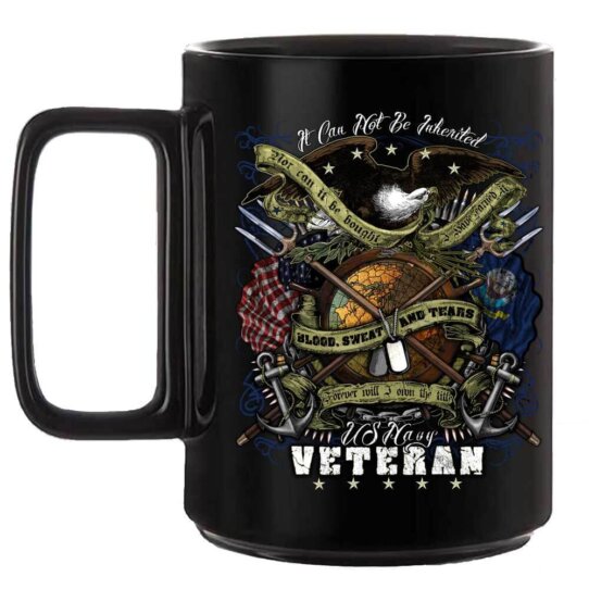 US Navy Veteran Personalized 15 Ounce Coffee Mug