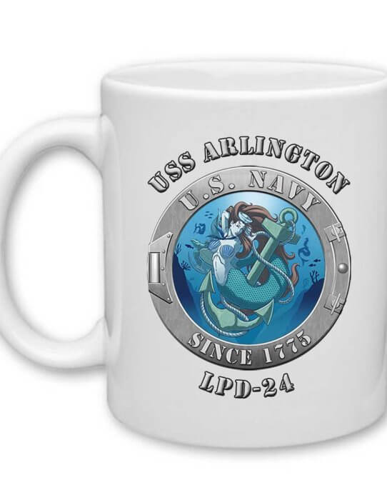 US Navy Mermaid Warship Coffee Mugs