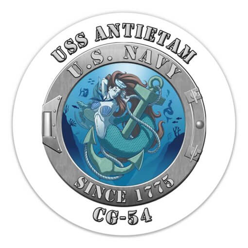 USS Antietam CG-54 US Navy Mermaid Anchor Decal