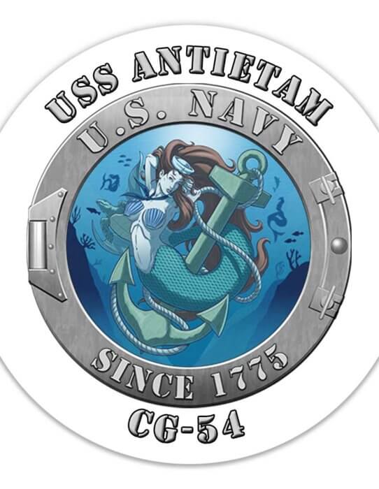 USS Antietam CG-54 US Navy Mermaid Anchor Decal