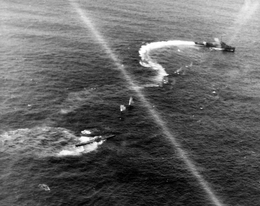 USS chatelain Sinking U-boat 515