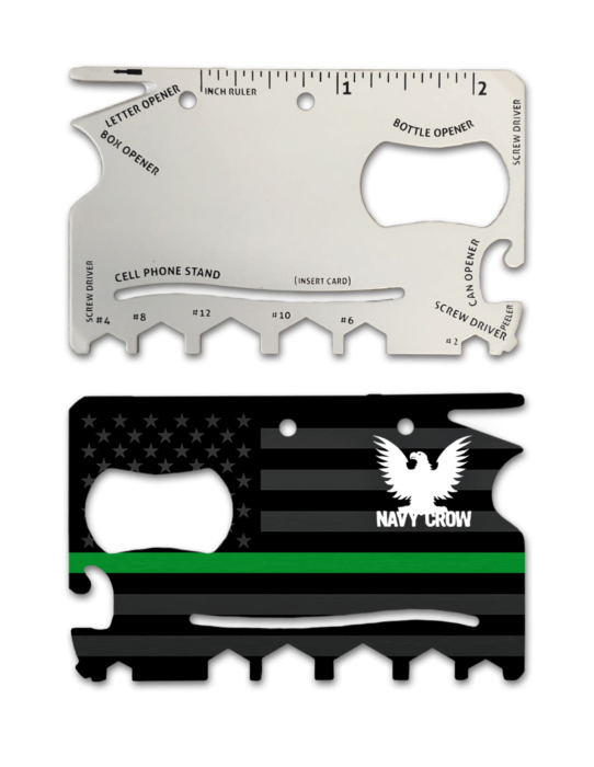 US Navy Thin Green Line Flag Survival Business Card