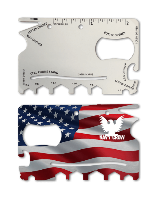 US Navy USA Flag Survival Business Card