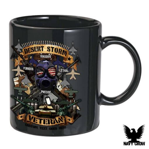 Operation Desert Storm US Veteran 15 oz Black Coffee Mug