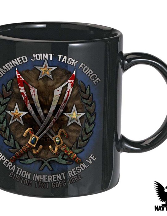 Operation Inherent Resolve Veteran 15 oz Black Coffee Mug