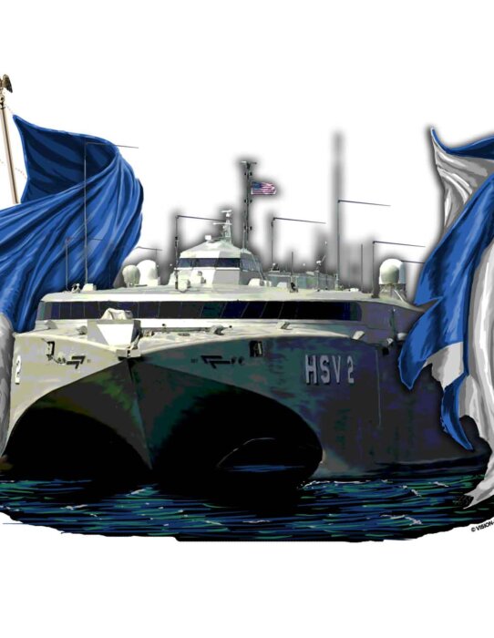 HSV-2 Swift Hybrid Catamaran Navy Veteran Custom Decal Sticker