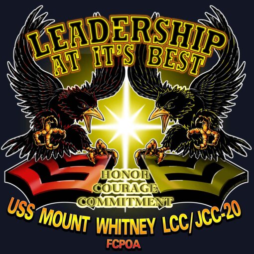 USS Mount Whitney LLC-JCC-20 FCPOA Dragonslayers Honor Courage Commitment Navy Veteran Decal Sticker