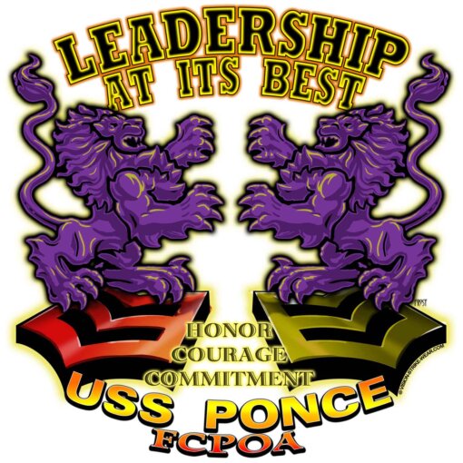 USS Ponce FCPOA Leadership at Its Best Honor Courage Commitment Navy Veteran Decal Sticker