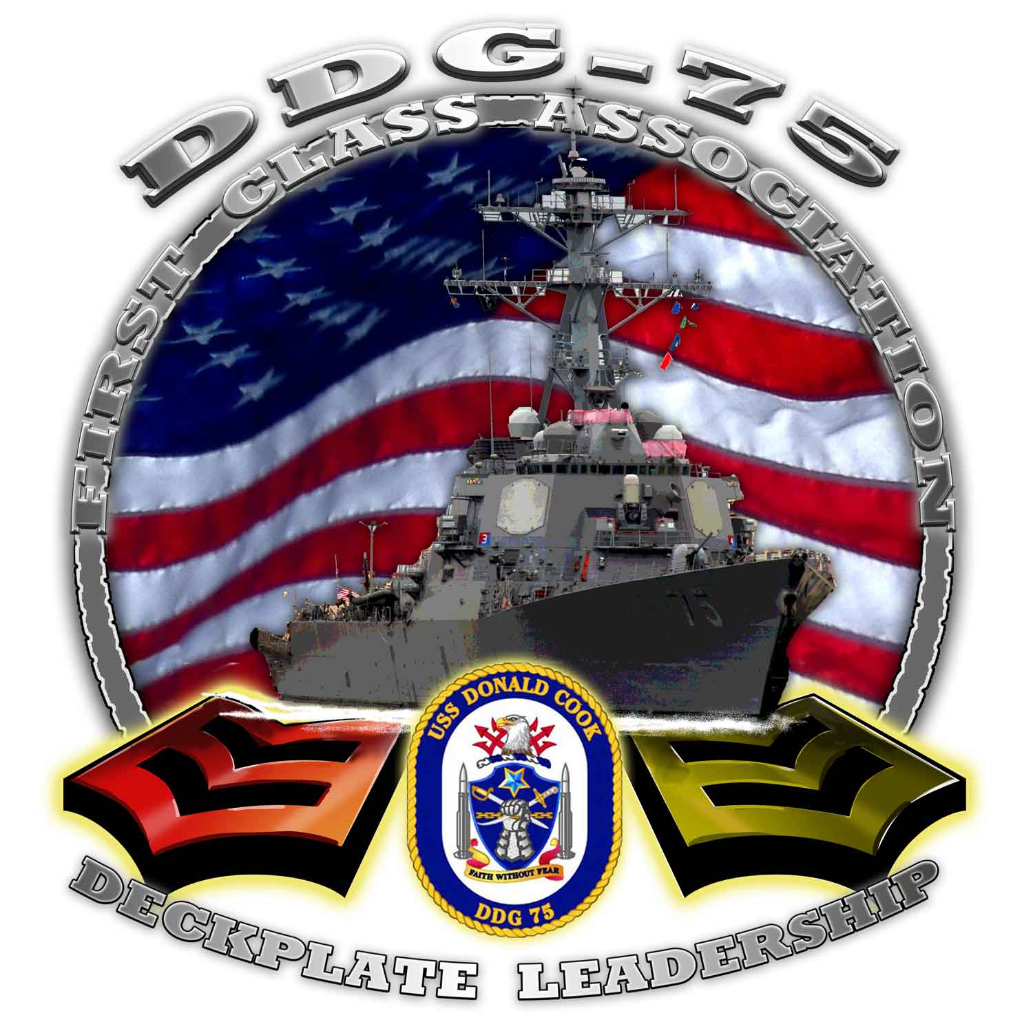 USS Donald Cook DDG-75 FCPOA Deck plate Leadership Navy Veteran 3-18 ...