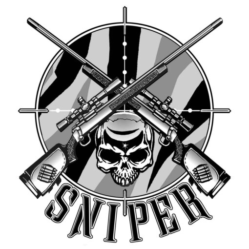 Sniper Reticule Crosshairs Veteran 3-18 Inch Custom Decal Sticker