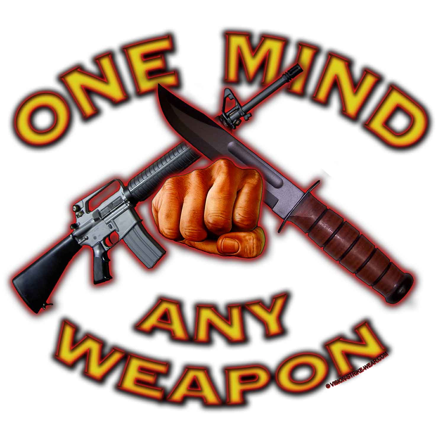 One Mind Any Weapon Veteran 3-18 Inch Custom Decal Sticker