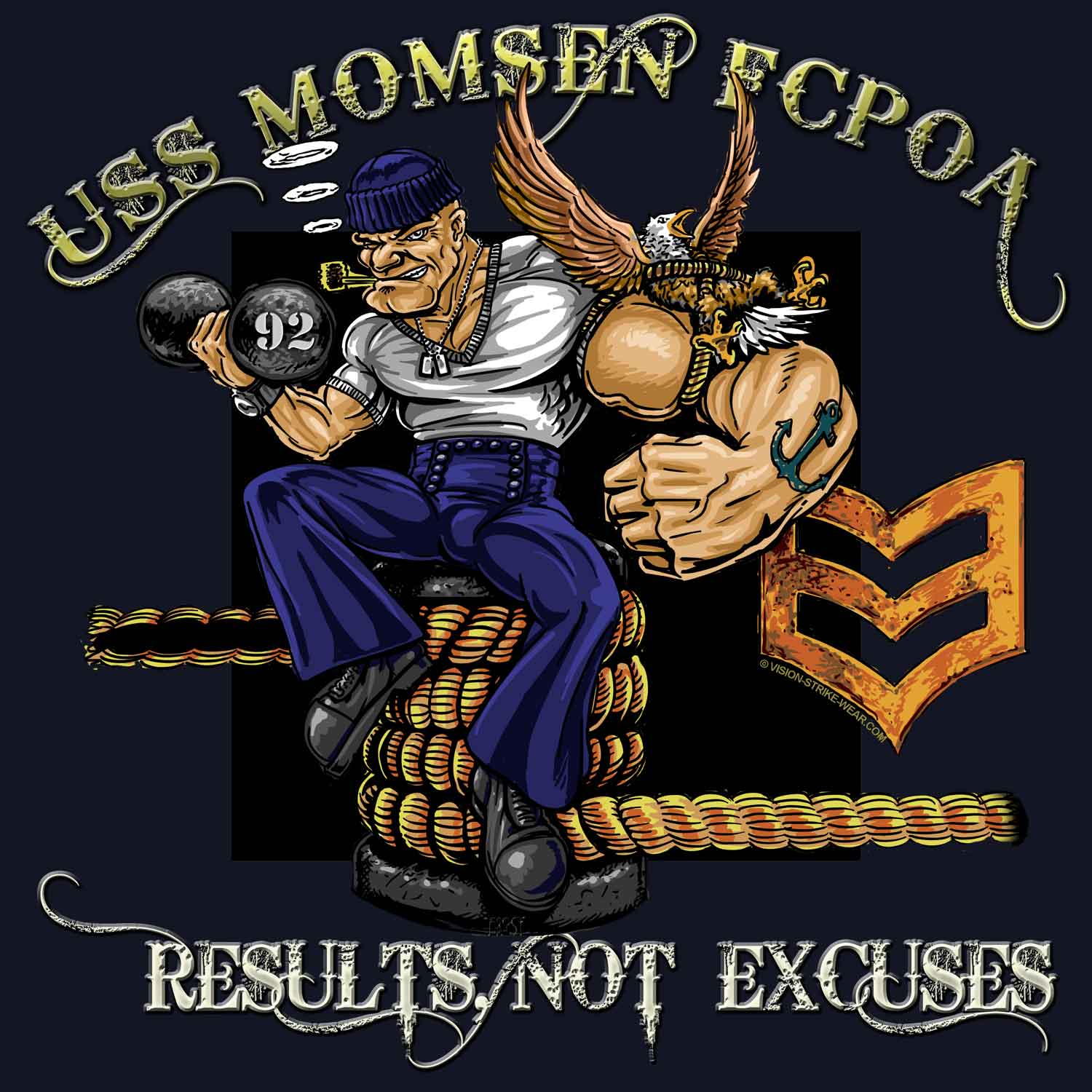 USS Momsen Popeye FCPOA Navy Veteran Custom Decal Sticker