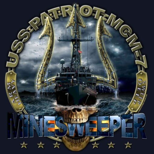 USS Patriot MCM-7 Minesweeper Navy Veteran 3-18 Inch Custom Decal Sticker