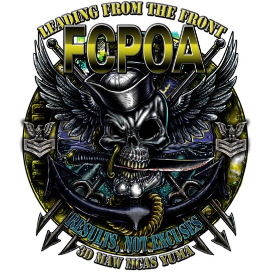 3D MAW MAG 13 2 FCPOA Leading From the Front Navy Veteran 3-18 Inch Custom Decal Sticker