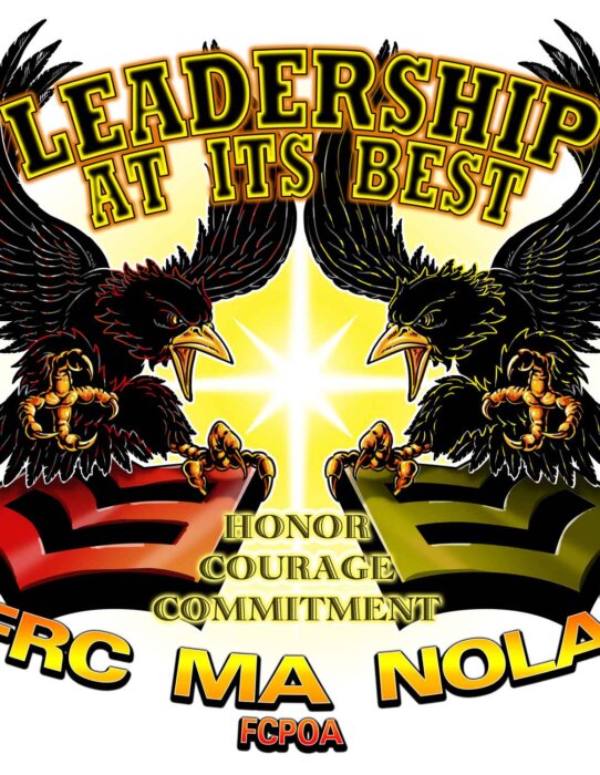 FRC MA NOLA FCPOA Leadership At its Best Honor Courage Commitment Navy Veteran 3-18 Inch Custom Decal Sticker