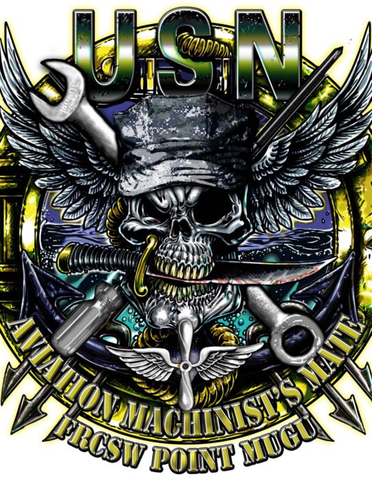 Aviation Machinists Mate FRCSW Point Mugu Navy Veteran 3-18 Inch Custom Decal Sticker