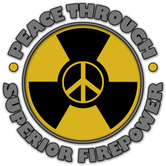 Peace Through Superior Firepower Navy Veteran 3-18 Inch Custom Decal Sticker