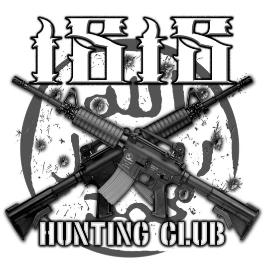 ISIS Hunting Club Active Duty Veteran 3-18 Inch Custom Decal Sticker