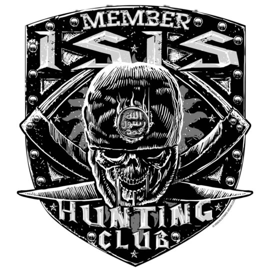ISIS Hunting Club Member Veteran 3-18 Inch Custom Decal Sticker