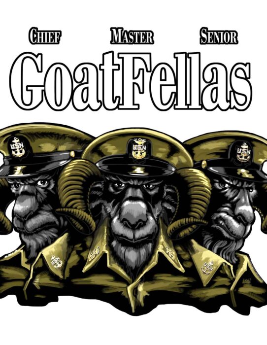 Goatfellas Navy Chiefs Navy Veteran 3-18 Inch Custom Decal Sticker