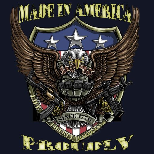 Made in America Proudly Life Liberty Happiness Since 1776 3-18 Inch Custom Decal Sticker