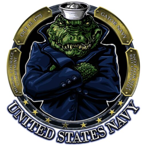 Gator Navy Peacoat Veteran Navy Military Veteran 3-18 Inch Custom Decal Sticker