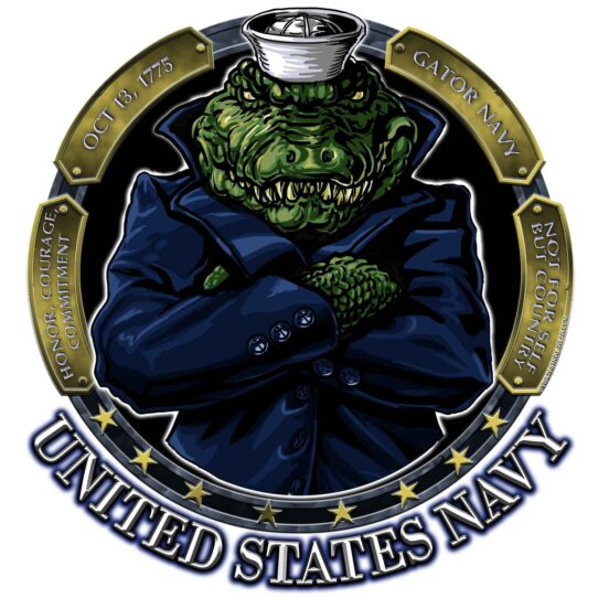Gator Navy Peacoat Veteran Navy Military Veteran 3-18 Inch Custom Decal Sticker