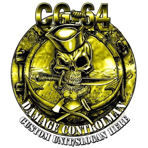 USS Gettysburg CG-64 Damage Controlman Rate Navy Veteran Decal Sticker