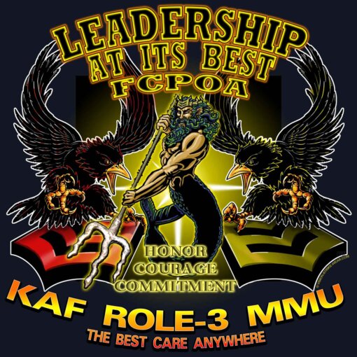 KAF Role 3 MMU Task Force Medical South FCPOA Best Care Anywhere Navy Veteran Decal Sticker Black