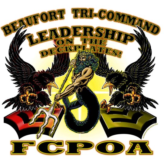 Beaufort Tri-Command FCPOA Leadership on the Deckplates Navy Veteran 3-18 Inch Custom Decal Sticker