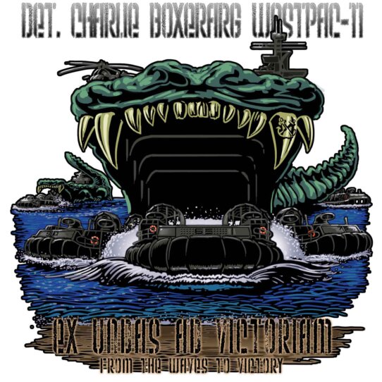 Det Charlie Boxerfire Westpac-11 From the Waves to Victory Gator Navy Veteran Decal Sticker