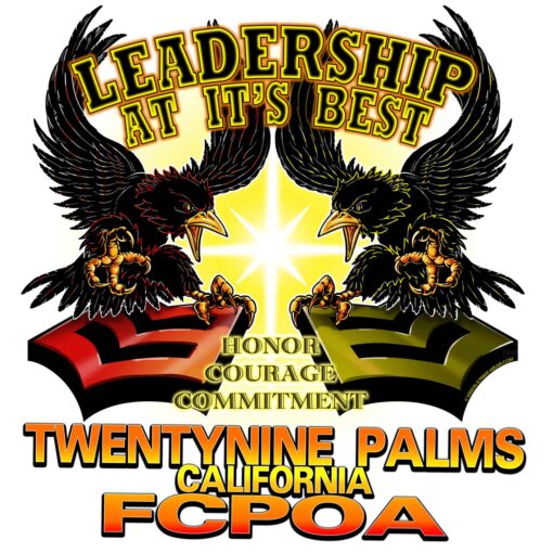 Twenty Nine Palms FCPOA Leadership At Its Best Honor Courage Commitment Navy Veteran Decal Sticker