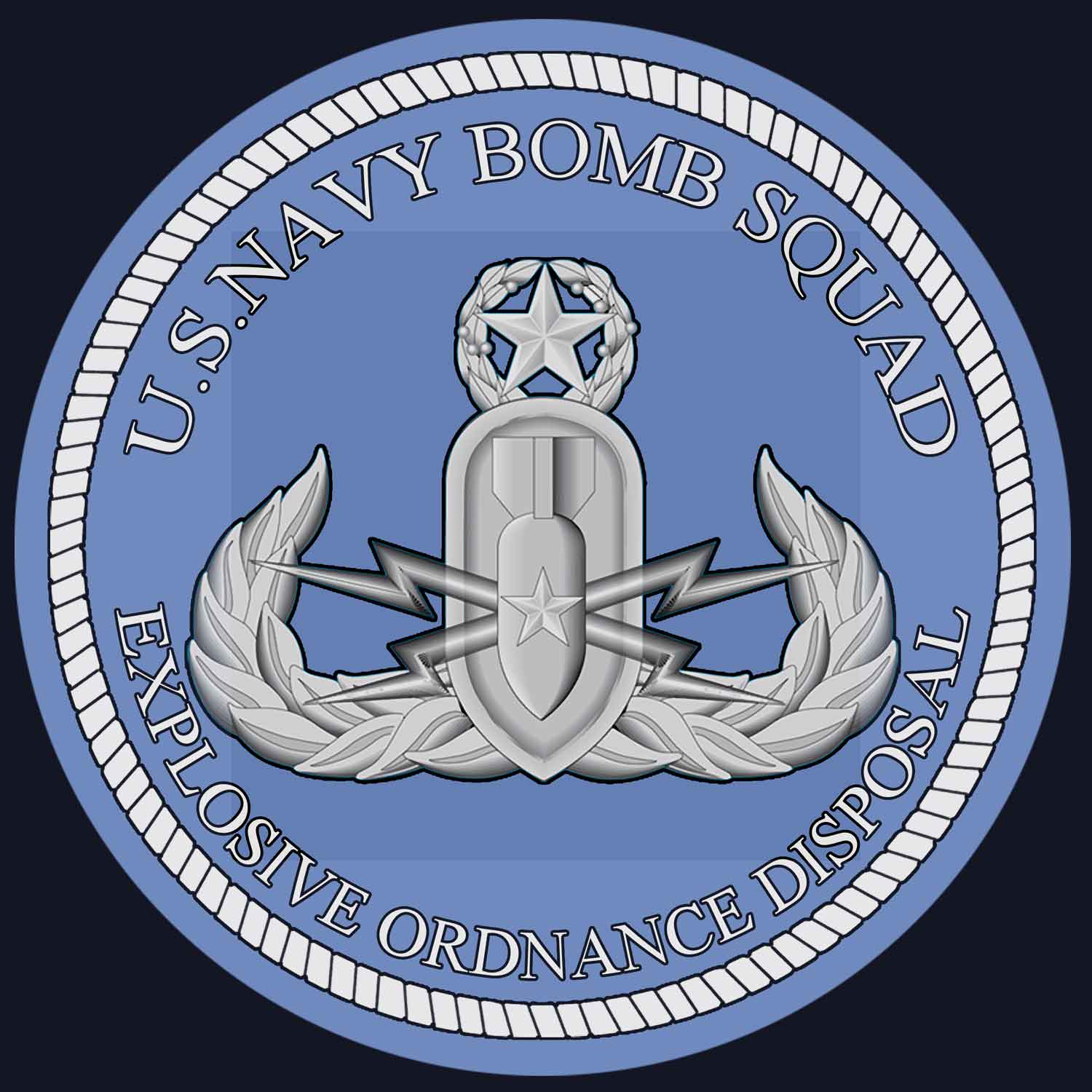 US Navy Bomb Squad Explosive Ordnance Disposal EOD Navy Veteran Custom Decal Sticker Black