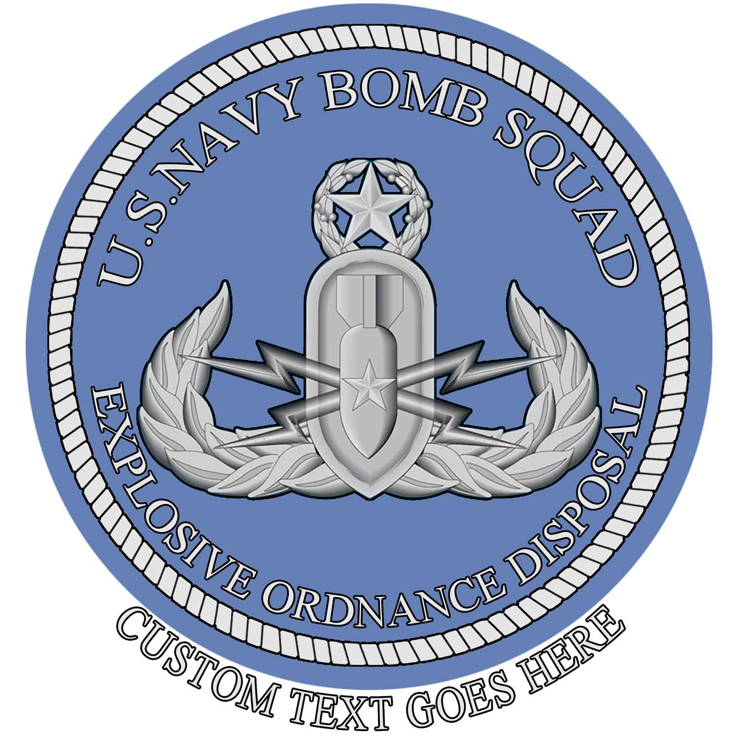 US Navy Bomb Squad Explosive Ordnance Disposal EOD Navy Veteran Custom Decal Sticker