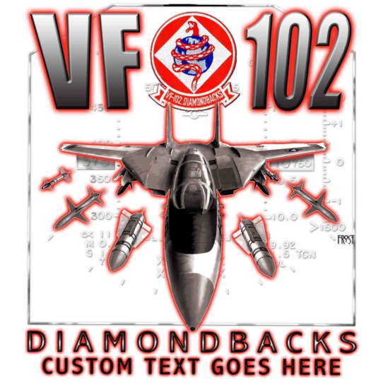 VF-102 Diamondbacks F-14 Tomcat Navy Veteran Custom Decal Sticker