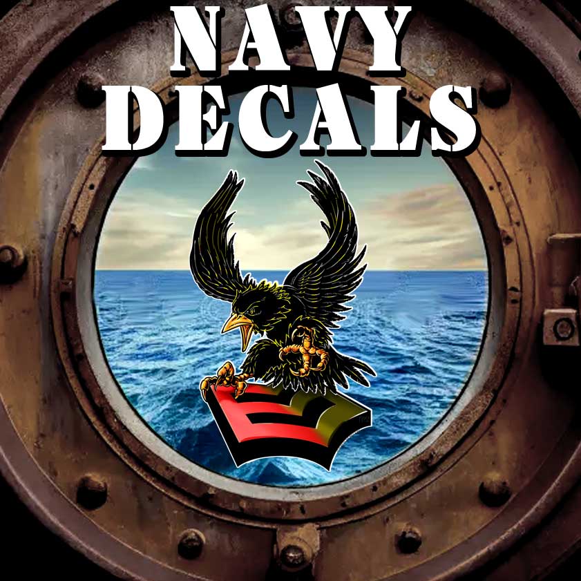 Navy Crow Decals and Stickers