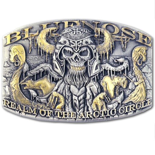 Bluenose Realm of the Arctic Circle Sailor Coastie Veteran Belt Buckle