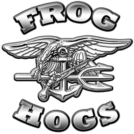 Navy SEAL Frog Hogs Veteran 3-18 Inch Custom Decal Sticker