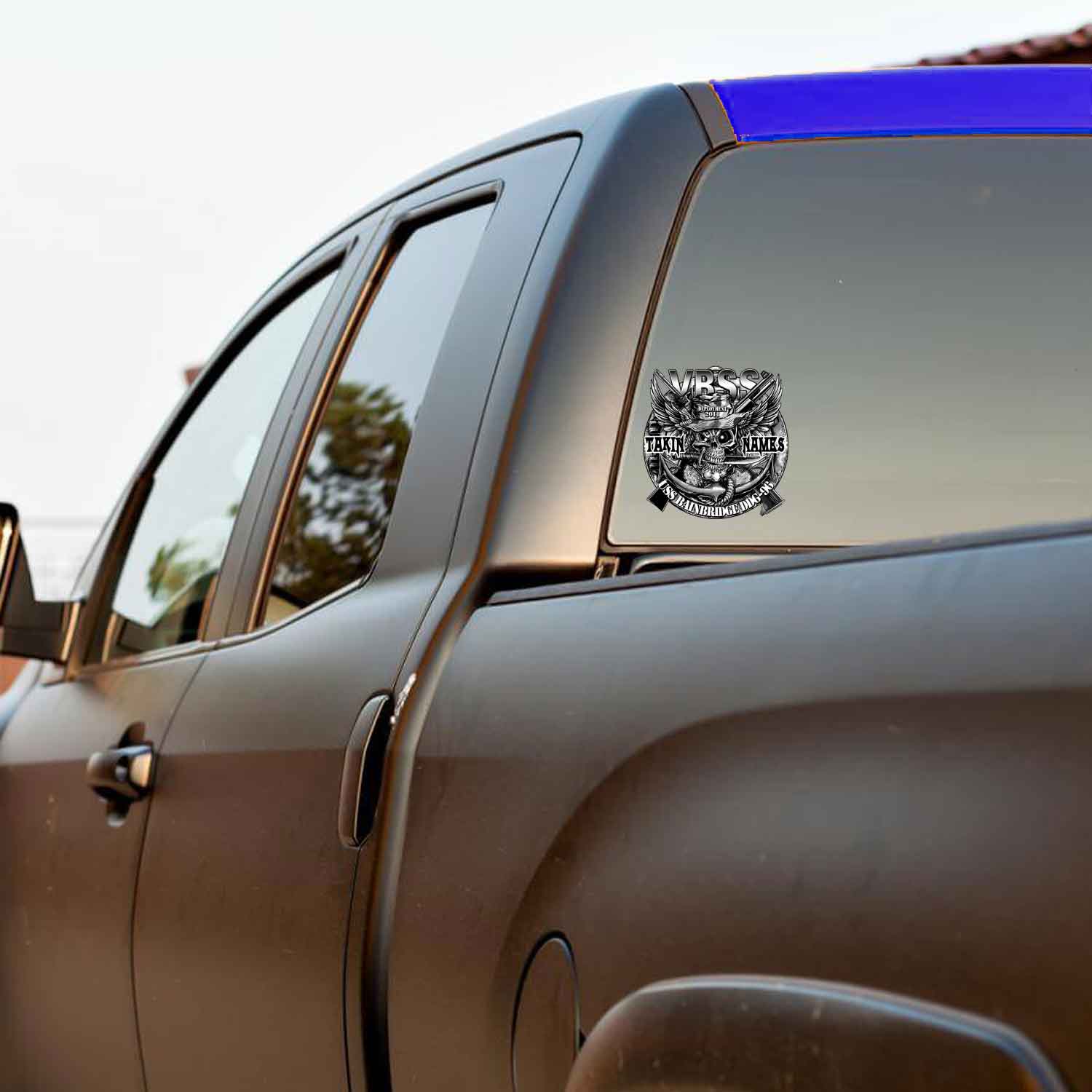 USS Bainbridge VBSS Taking Names Navy Veteran 3-18 Inch Custom Decal Sticker Truck