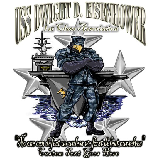 USS Dwight D. Eisenhower 1st Class Association Navy Veteran 3-18 Inch Custom Decal Sticker