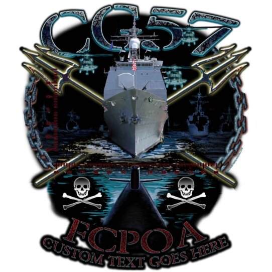 CG-57 FCPOA Navy Veteran 3-18 Inch Custom Decal Sticker